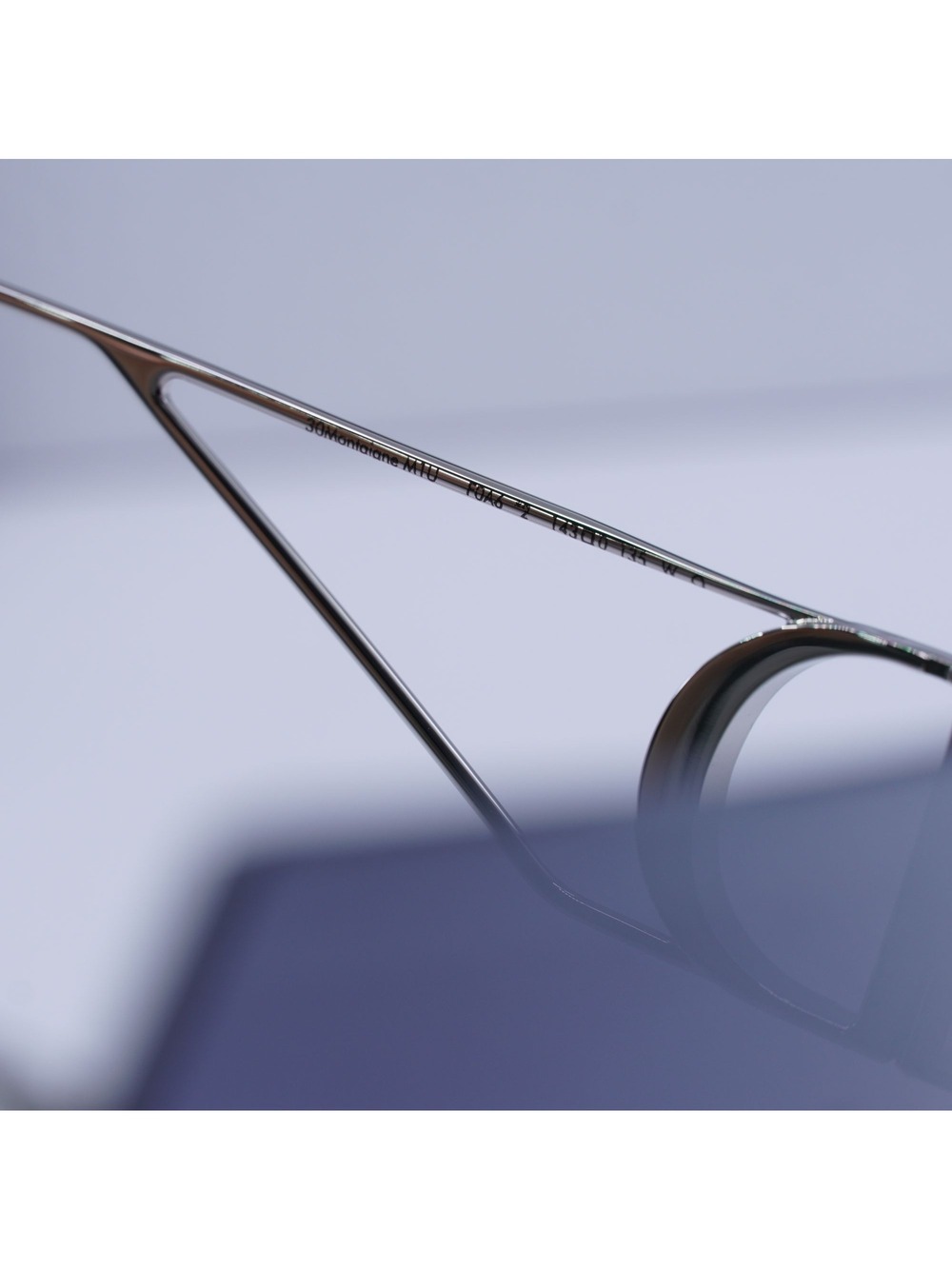 Dior 30MONTAIGNE M1U F0A6 Shield Rimless Sunglasses - Silver / Grey - Picture 6 of 9